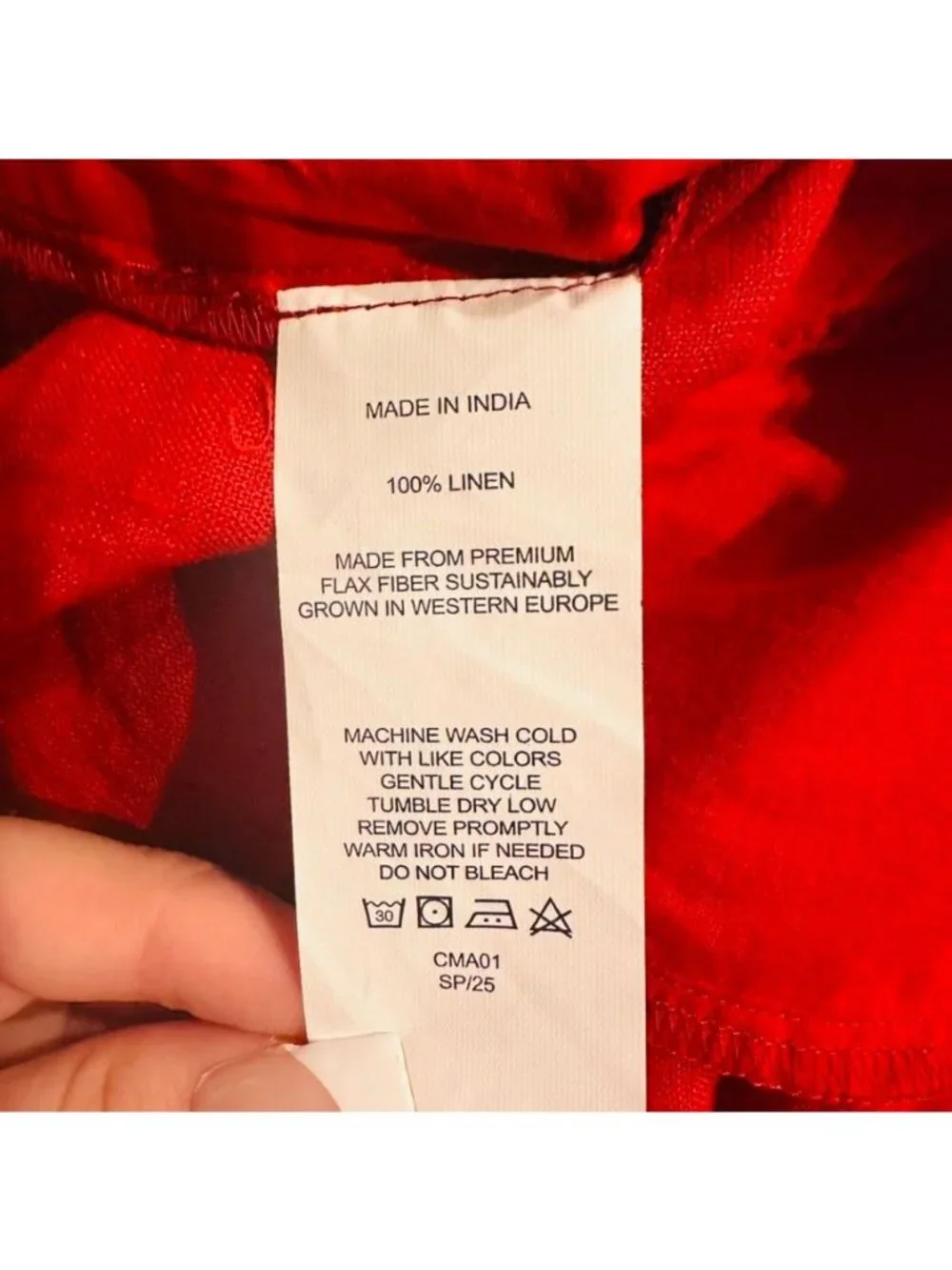 NWT Quince Womens European Linen Pants Size L Chili Sustainable Beach Coastal